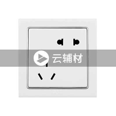 AN205 二位二、三极插座 10A (白色)