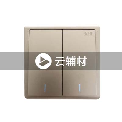 AQ186-CG二位中间带荧光开关 10AX，金色