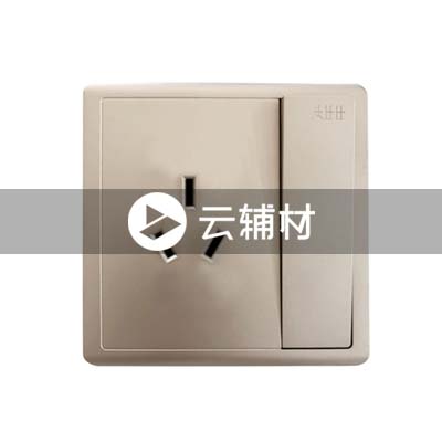 AQ228-CG一位三极带开关插座 16A，金色