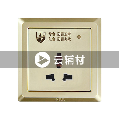 AE290-PG 一位防雷万能电源插座 10A（香槟金）