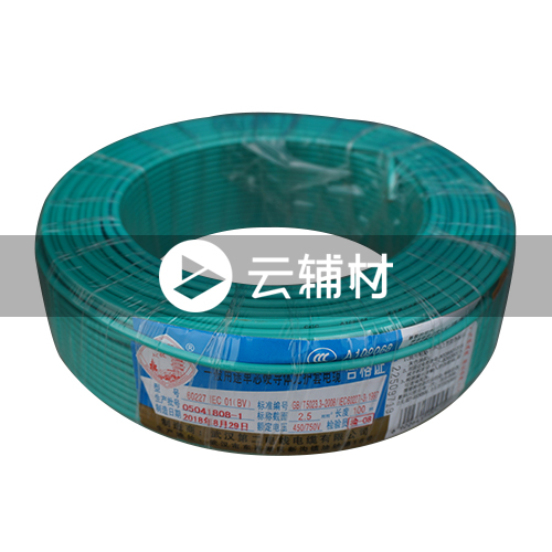 武汉二厂ZCBV2.5^阻燃电线 绿色 100米