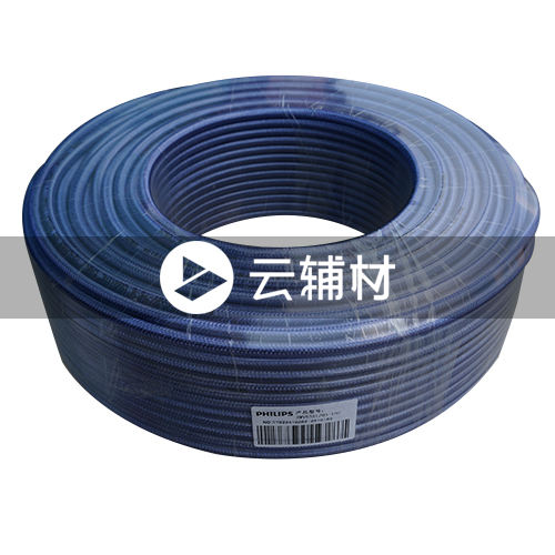 飞利浦 SWV6535/93-100 75-5双屏蔽TC透明蓝电视线