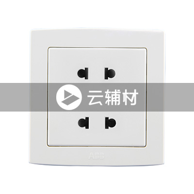 AL212二位二极扁圆两用插座 10A