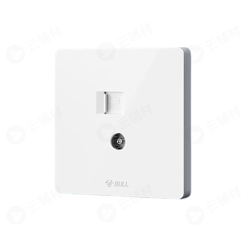 公牛 G12白 一位电脑+电视插座75Ω/T223