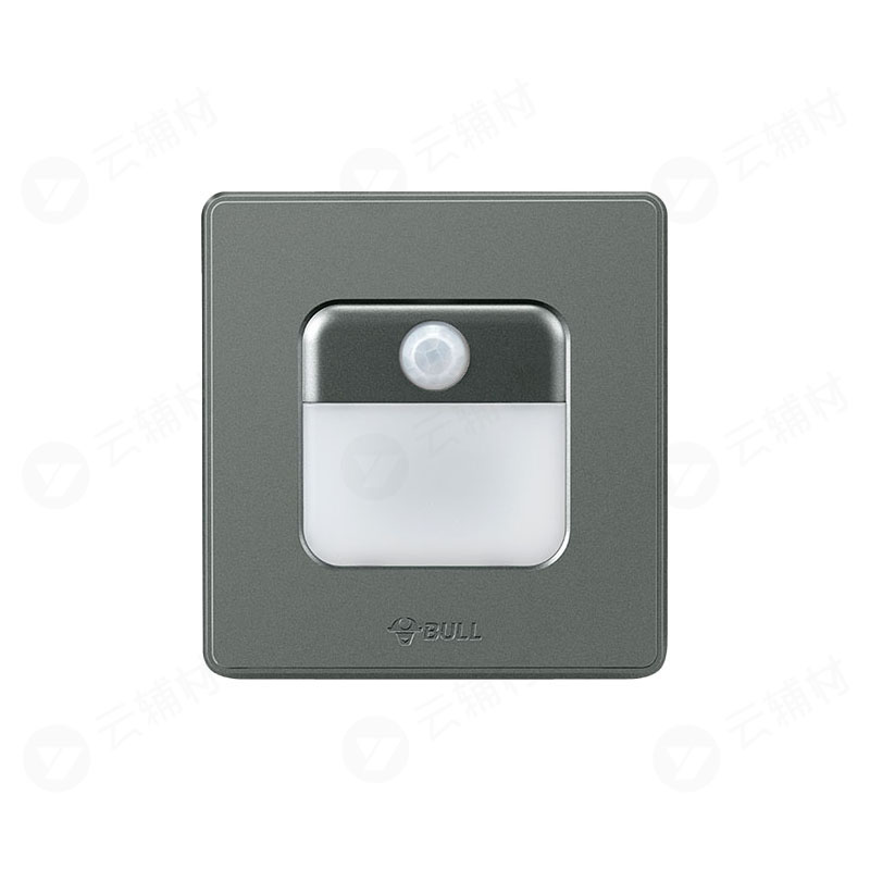 公牛 G18钛金灰 人体感应地脚灯D123