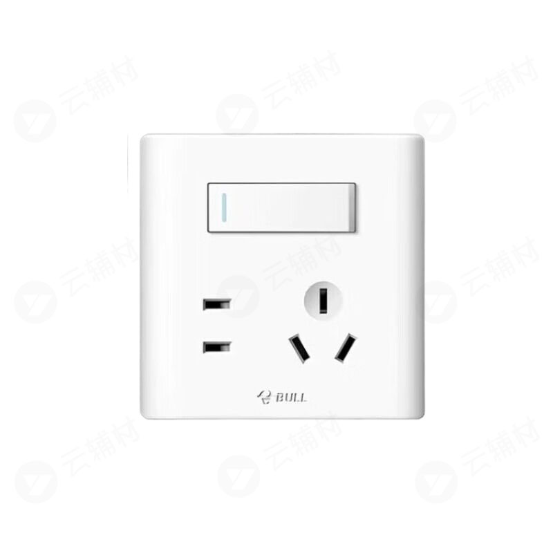 公牛 G25白 一开五孔双E334