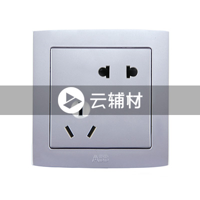 AL205-S二位二、三极插座（银色） 10A