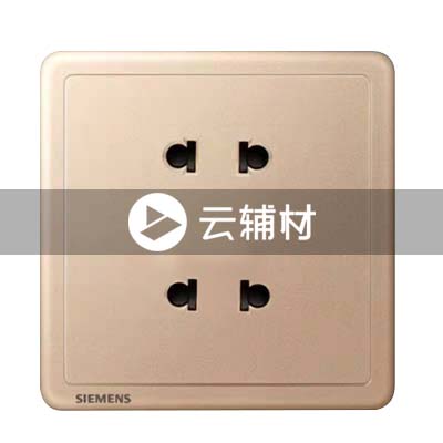 西门子致琦日耀金10A 双联二极插座
