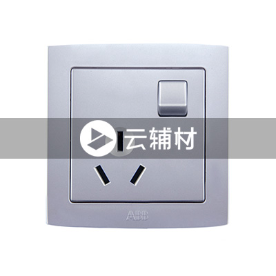 AL228-S一位三极带开关插座（银色） 16A