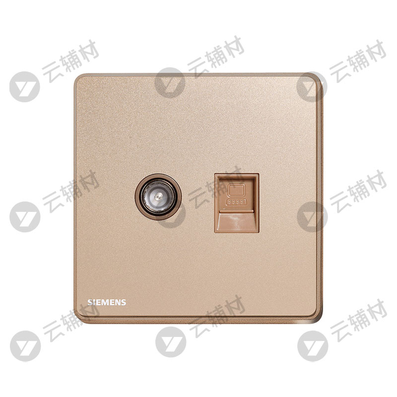 西门子睿致玫瑰金电视+电脑插座（六类）
