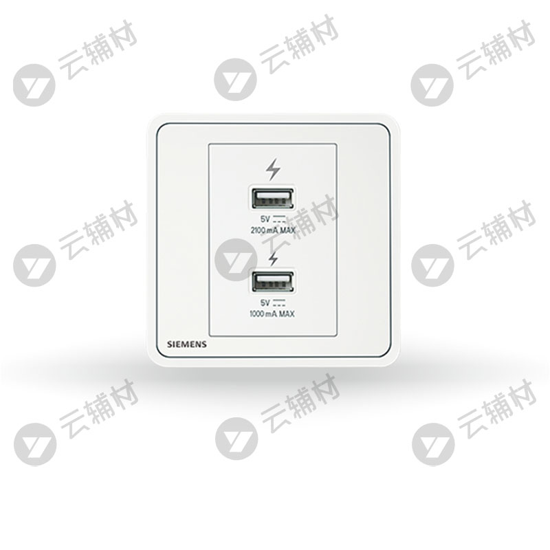 西门子睿绎辰曦白双口USB充电插座3.1A