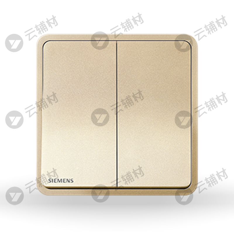 西门子睿绎日曜金16AX二位单控开关