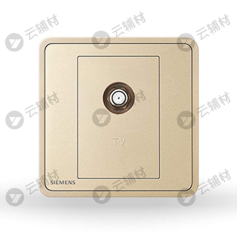 西门子睿绎日曜金一位宽频带一分支电视插座