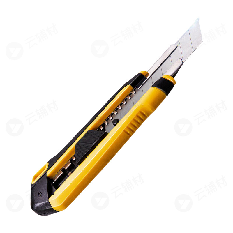 得力美工刀DL01818mm SK4黑刃/塑柄带刀夹