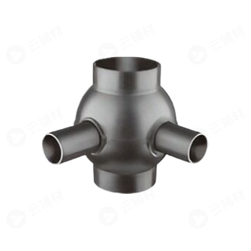 联塑HDPE管件 90°多出口球通（四通）DN125x50