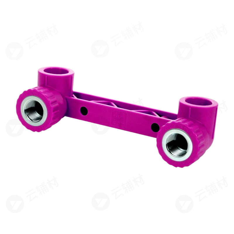 日丰紫色PPR管件 连体双内螺弯头20*1/2